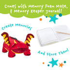 Memory Mates Jax The Red Dragon Memory Foam Pillow Plush,15    Stuffed Animal