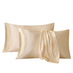 Tyfitb Satin Pillowcase for Hair and Skin, Gold Pillowcases Set of 2, Cooling Pillow Cases King Size(20  36 Inches), Soft Luxury