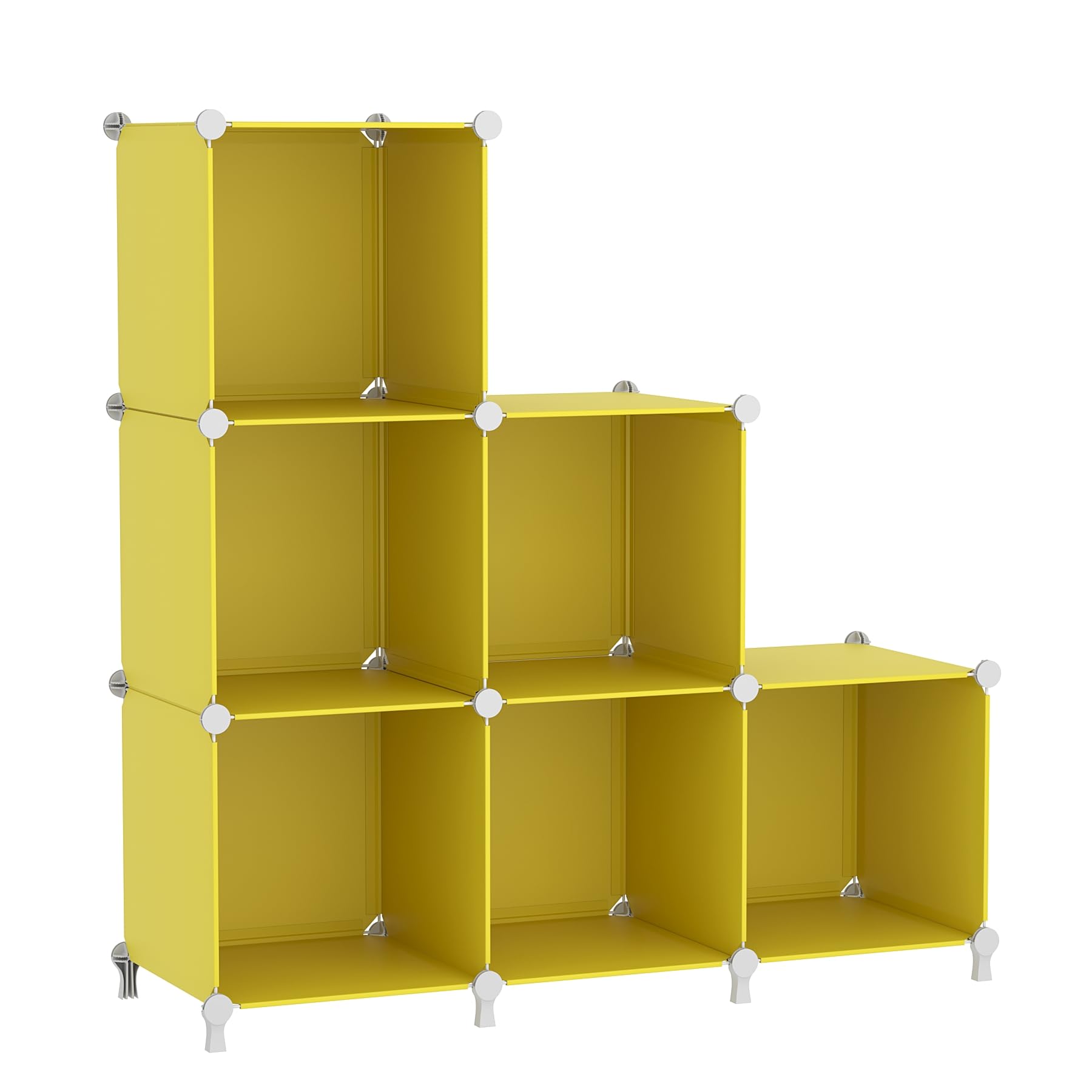 AWTATOS Cube Storage Organizer, 6 Cube Closet Organizers and Storage, DIY Stackable Bookshelf Plastic Clothes Organizer Shelving