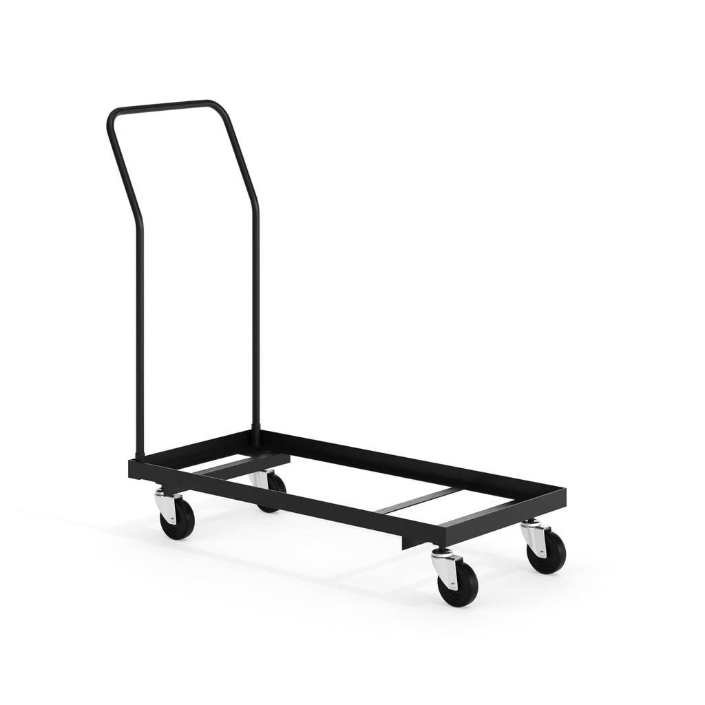 Flash Furniture Kaden L-Shaped Folding Chair Dolly for Large Events, Commercial Grade Steel Folding Chair Cart, Holds up to 36 Chairs, Black