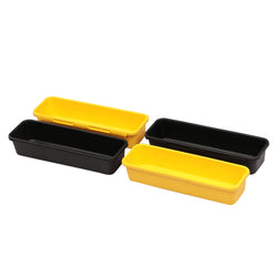 Cutting Edge Interlocking Drawer Organizer Medium(Set Of 4,Black&Yellow)