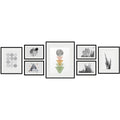 Golden State Art, 7 Pack Frames for One 11x14, Two 8x10, and Four 5x7 Pictures. Aluminum Photos Frame for Wall or Tabletop Displ