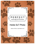 Gifts For All By Rachel Olevia Dog Lover Gift Golden Retriever Paw Prints Natural Wood Engraved 5x7 Portrait Picture Frame Wood