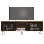 Woodpeckers Furniture And Mattress Frizz Mid-Century Modern TV Stand for 70 Inch TV (Walnut)