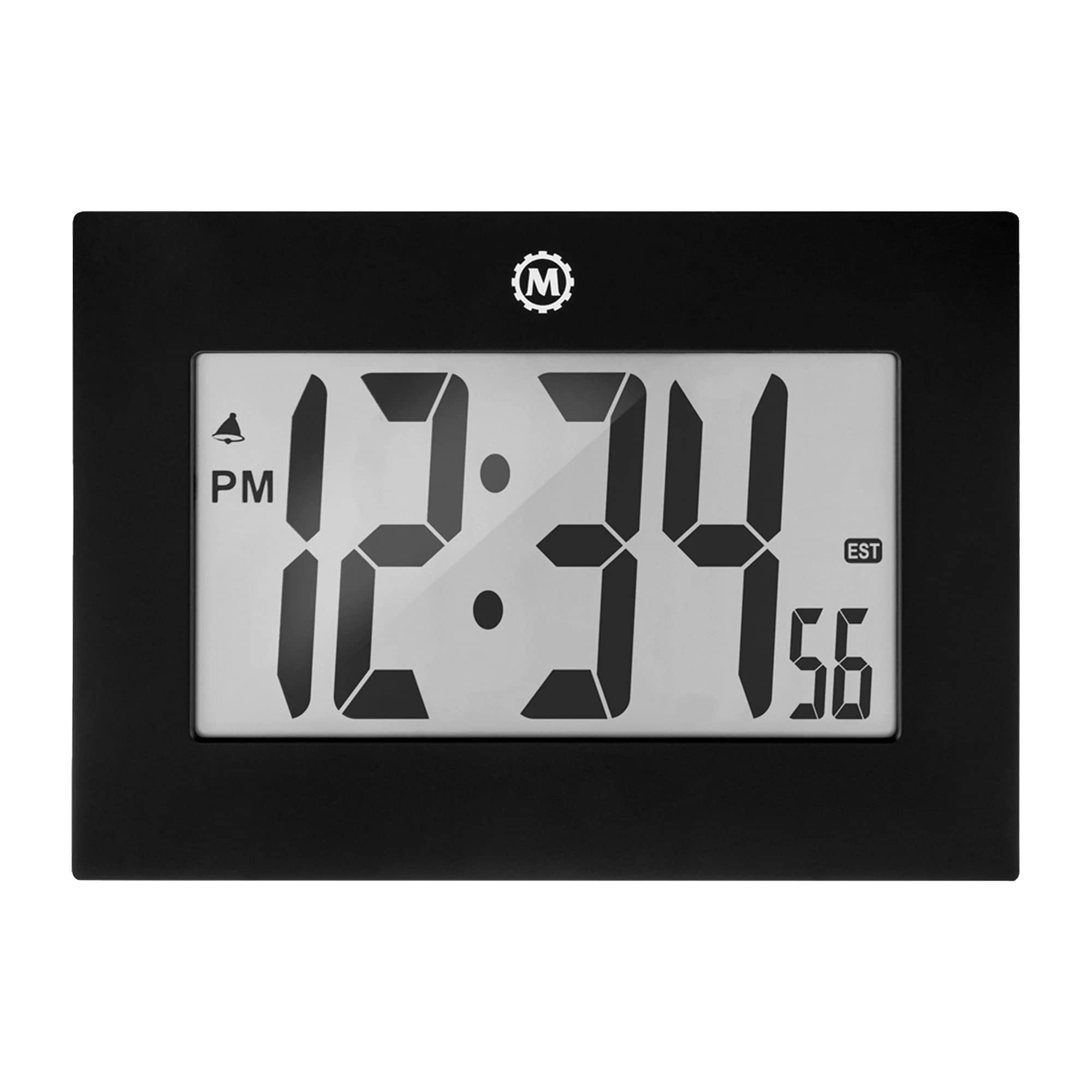 MARATHON Large Digital Wall Clock with 8    Display, Black - Easy to Read