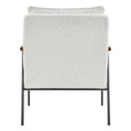 Npd Furniture And More Quinton Fabric Arm, Boucle Beige Accent Chair