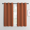 NICETOWN Bedroom Halloween Curtains 48 inches Long, Burnt Orange Privacy and Thermal Insulated Blackout Drapes for Windows (1 Pa