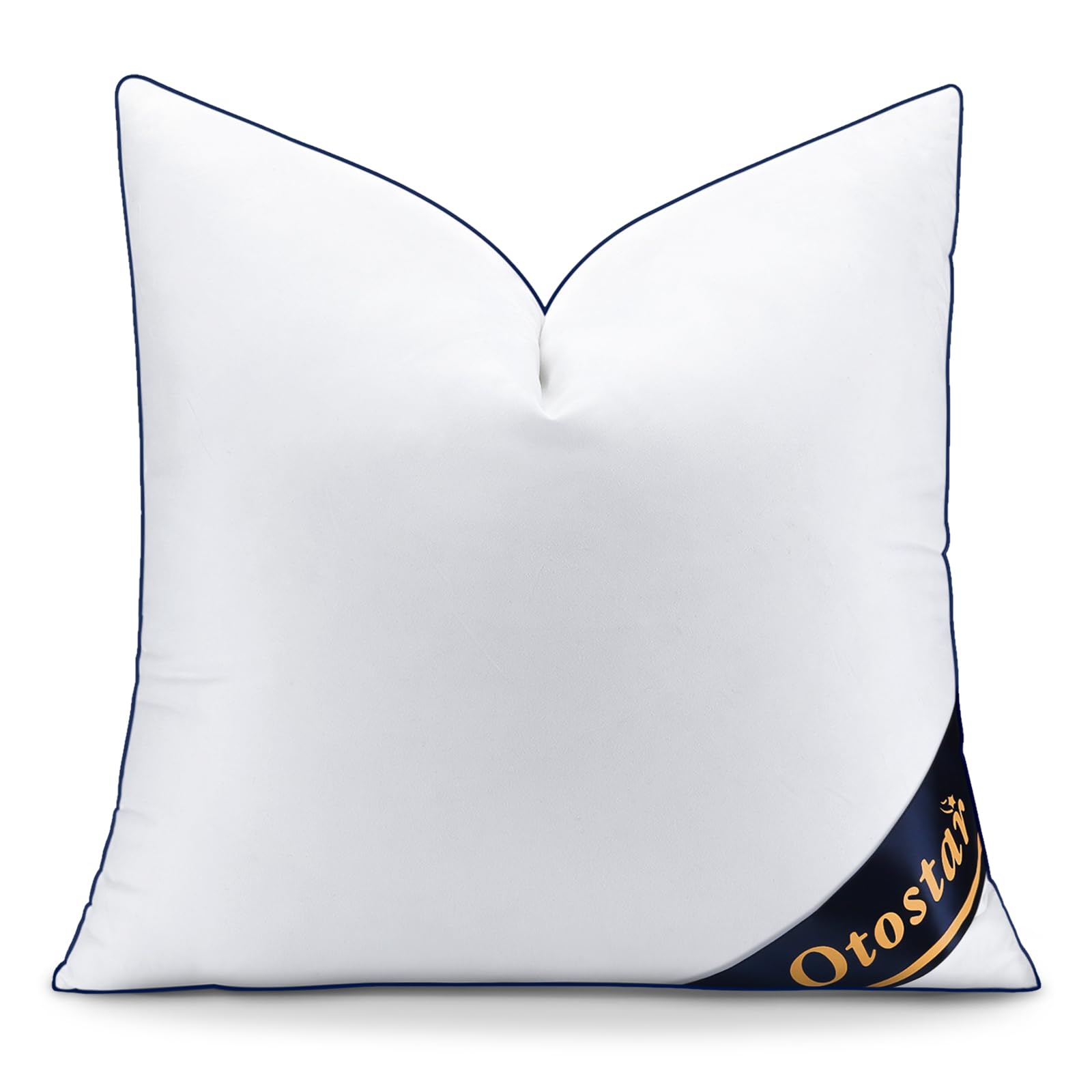Otostar 18X18 Down Alternative Fill Throw Pillow Insert, Soft Fluffy Synthetic Down Pillow Insert With 100% Cotton Cooling Cover