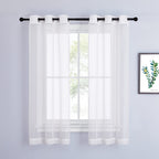 Nicetown Voile Sheer Window Curtains 63 Inch Length - Grommet Living Room Curtain Panels Soft Textured And Lightweight Window Tr