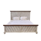 Steve Silver Bear Creek Queen Bed with Rustic Ivory and Honey Finish BC900-QBED