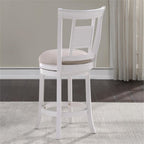 American Woodcrafters Grove Swivel Counter Bar Stool Solid Wood White Ivory 26" Seat Height