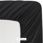 Microfiber 2 Twin Xl Fitted Bed Sheets (2-Pack) Soft And Comfy - Twin Extra Long, 15'' Deep Pocket, 39'' X 80'' Great For Dorm R
