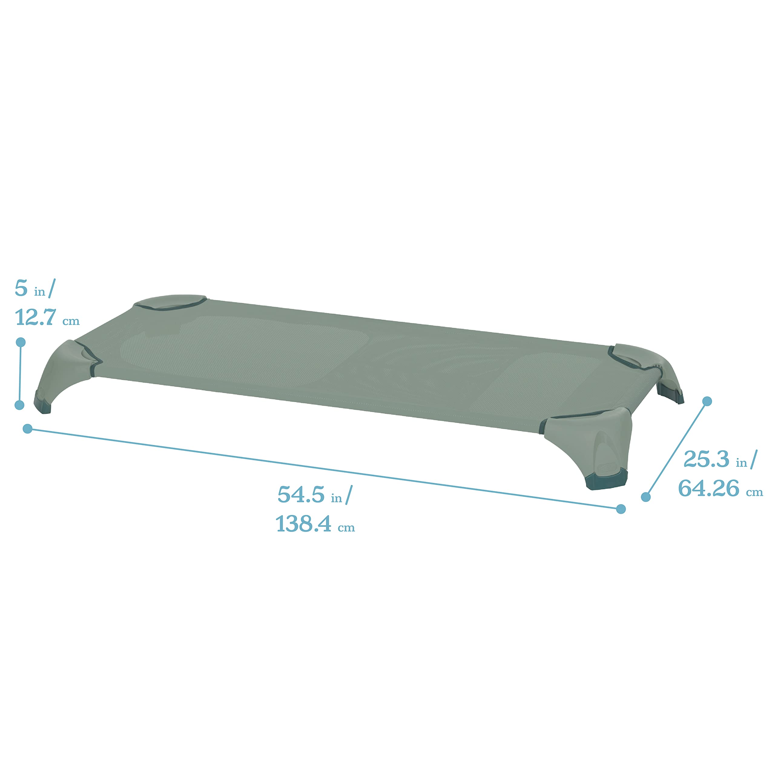 Ecr4Kids Stackable Cozy Cot With Storage, Classroom Furniture, Sage, 6-Pack