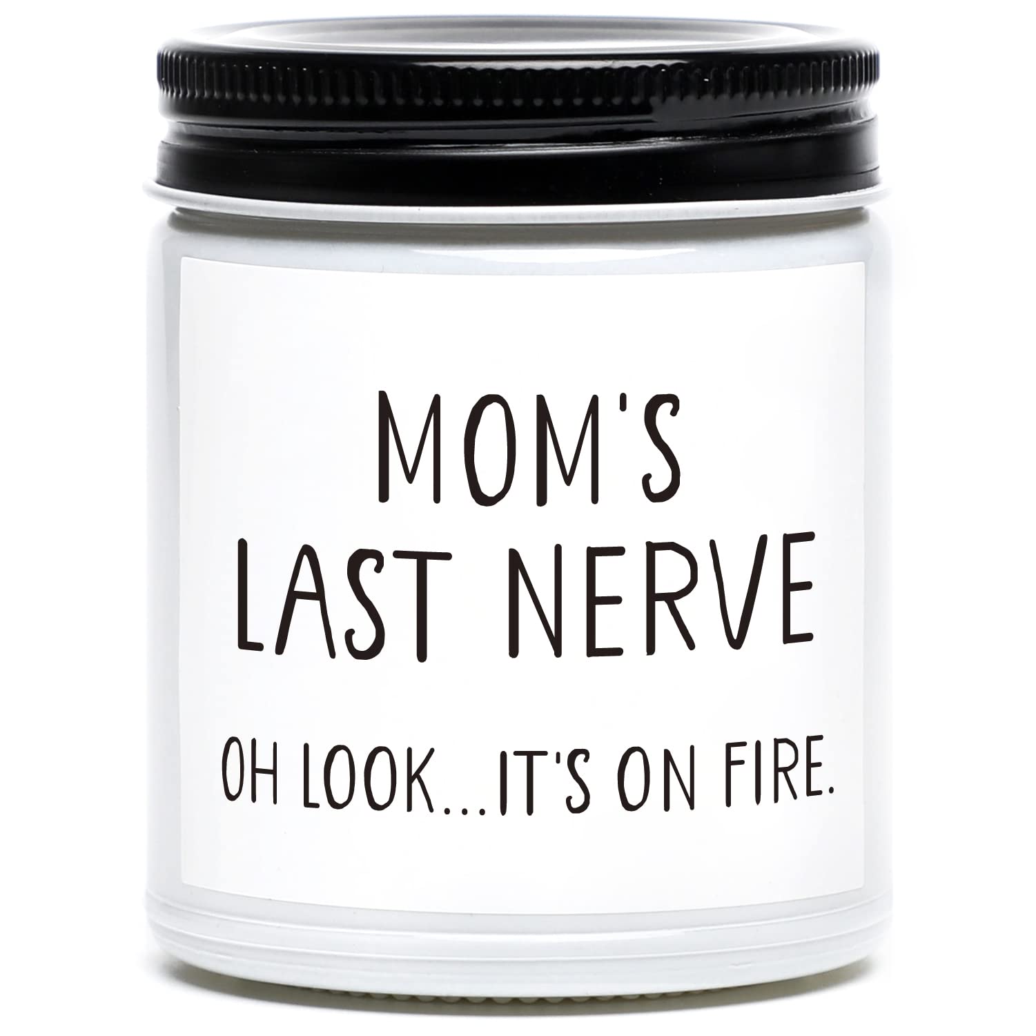 Mothers Day Gifts for Mom from Daughter Son, Moms Last Nerve Candle, Scented Candles Gifts for Mom, Funny Birthday Gift for Mom