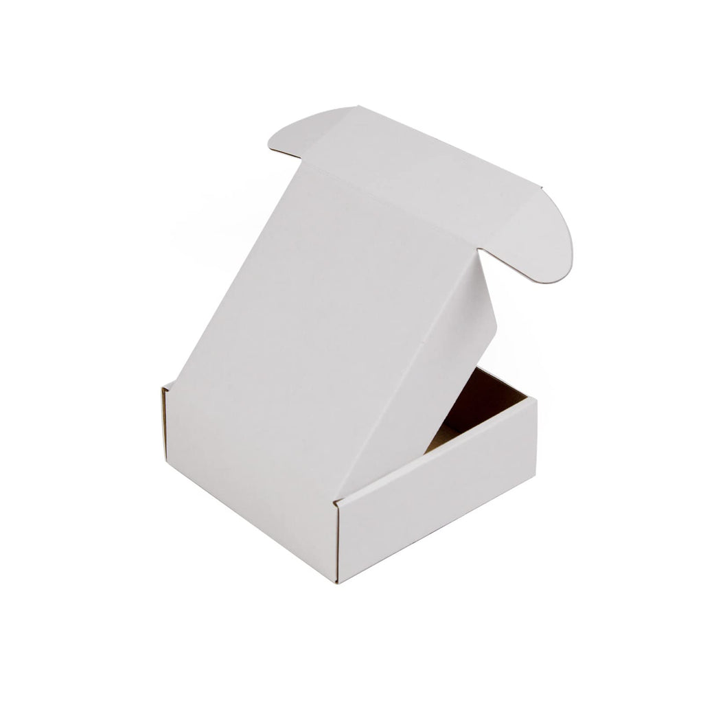 Sodissa 6X6X2 Inches Shipping Boxes Pack Of 25, White Corrugated Cardboard Boxes For Small Bussiness