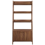Modway 33&Quot; Bookshelf Display Case In Walnut