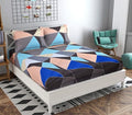 Tib Glace Cotton 78 X 72 Elastic Fitted Bedsheets King Size With 2 Pillow Covers, Pack Of 3, Multi
