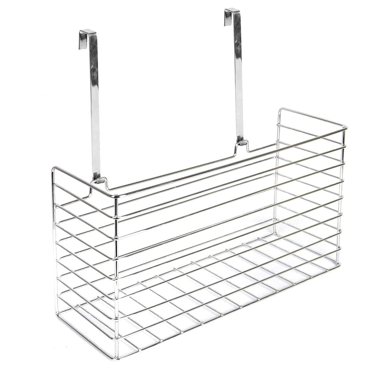 15 West 312366 Hanging Kitchen Storage Basket | Over Cabinet & Cupboard Door | Tea Towel Baking Tray & Chopping Board Holder (Ch