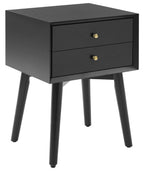 Crosley Furniture Landon Nightstand Side Table with Drawer, Matte Black