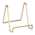 TRIPAR Square Metal Wire Stand, Brass Finish (4Inch Depth)  Tabletop Easel Display  Handcrafted Edge Design For Sleek & Moder