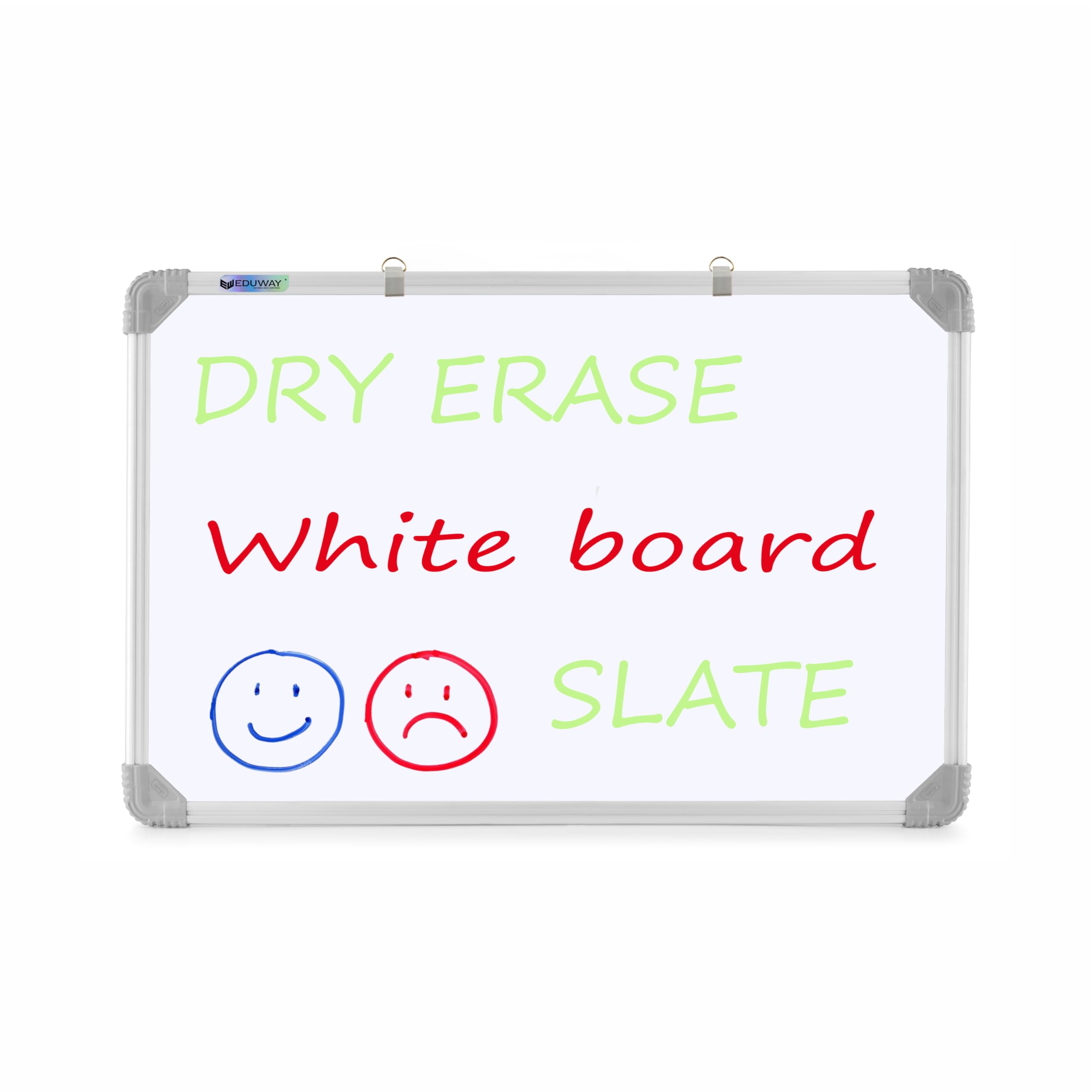 Eduway Non Magnetic 2 in 1 Learn N Write 1x1 Feet Slate for Kids | Double Sided Front for Chalk & Reverse Dry Erase Marker Board