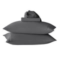 Grey Full Size Bed Sheet Sets-Deep Pocket Fitted Sheet & Pillowcase Sets-4 Piece Soft Cooling Microfiber Bedsheets For Double Be