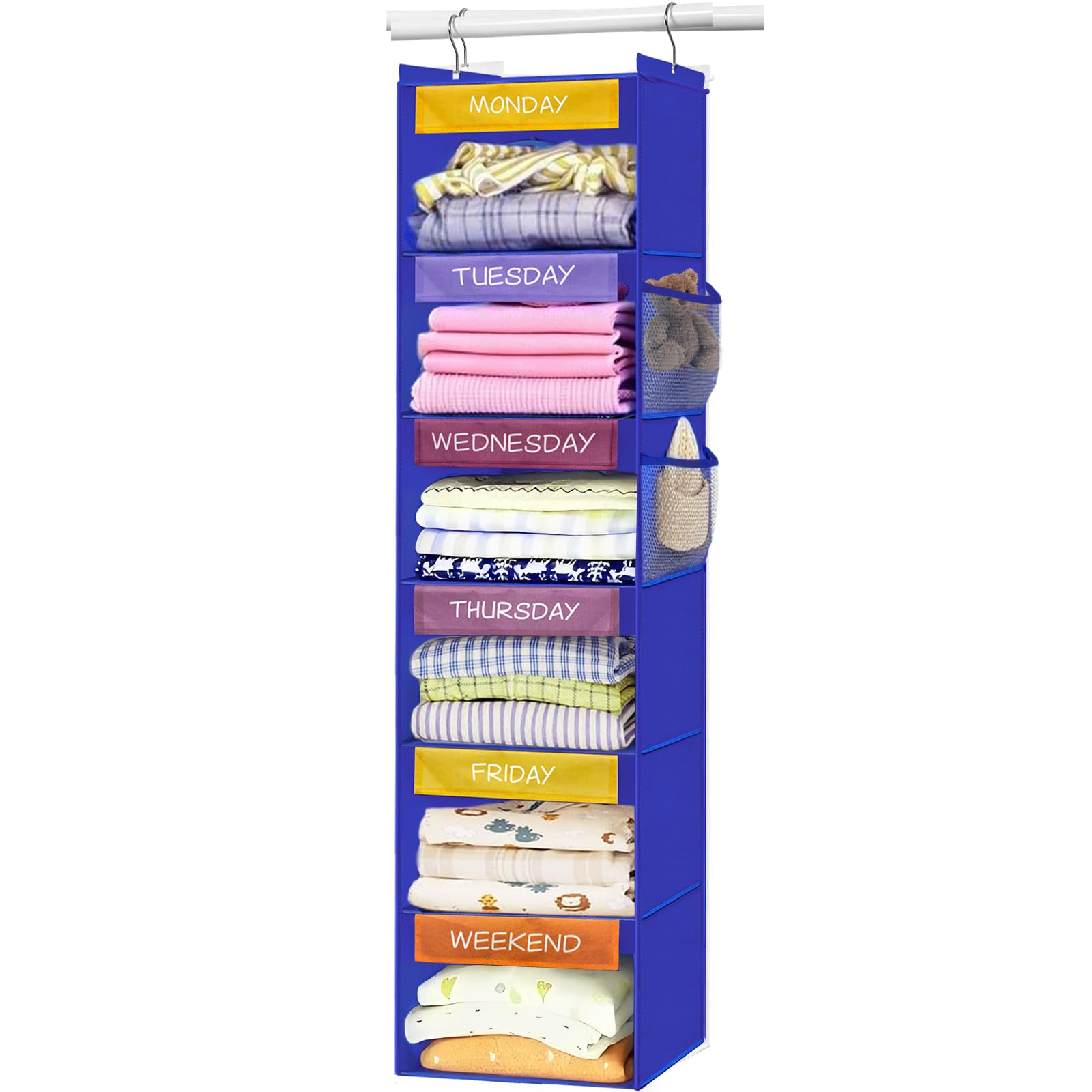 Homyfort 6Shelf Weekly Hanging Closet Organizer
