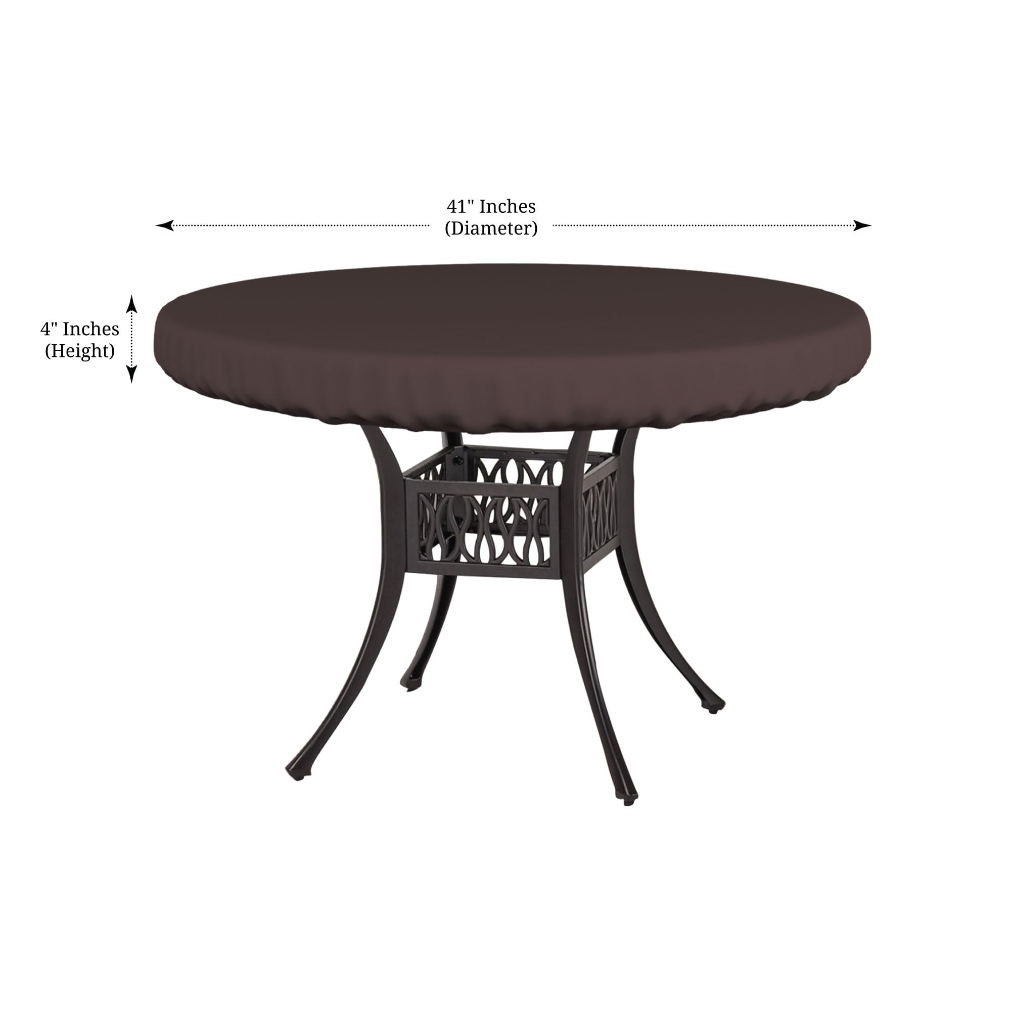 Covers & All Round Table Top Cover, 12 Oz Waterproof Uv & Weather Resistant Patio Table Cover, Outdoor Table Cover For Patio Outdoor Furniture & Coffee Table (41' Dia X 4' H Inches, Coffee)