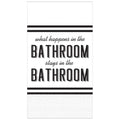 White/Black In The Bathroom Luxury Guest Towels, 8'' x 4'' (16 Count) - Soft & Absorbent Hand Towels, Perfect For Any Event