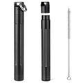 TISUR Titanium Toothpick Holder Portable Waterproof Metal Toothpicks Holder-With Small Key Ring & Mini Tooth Pick Holder Cleanin