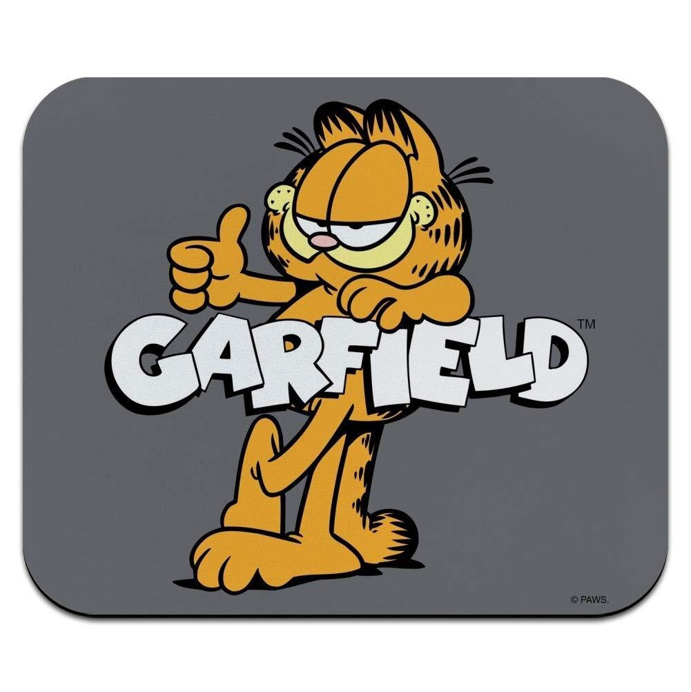 Garfield With Logo Low Profile Thin Rubber Mouse Pad Mousepad