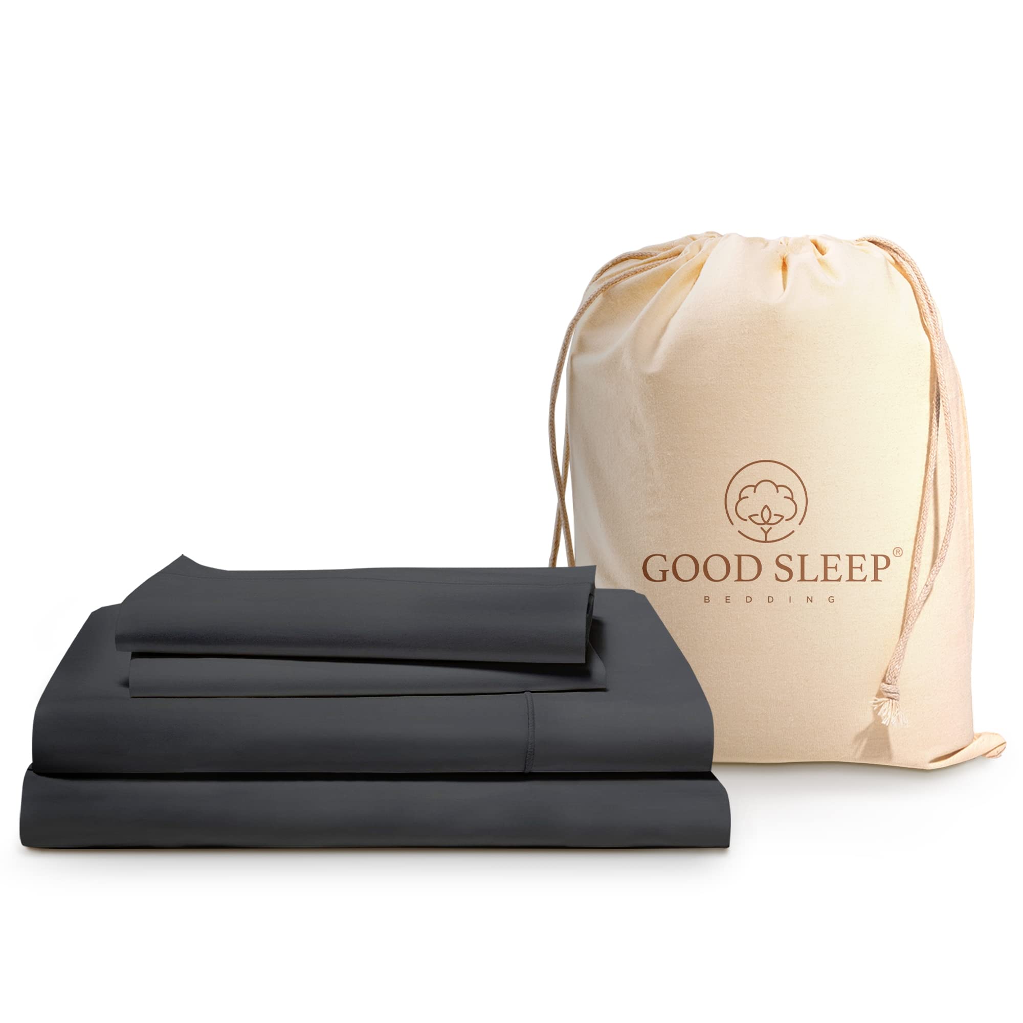 Good Sleep Bedding Full Size Bed Sheets - 100% Egyptian Cotton Sheets Full Size Bed, 4Pc, 1000 Tc, Full Sheet Set, Luxury Sateen