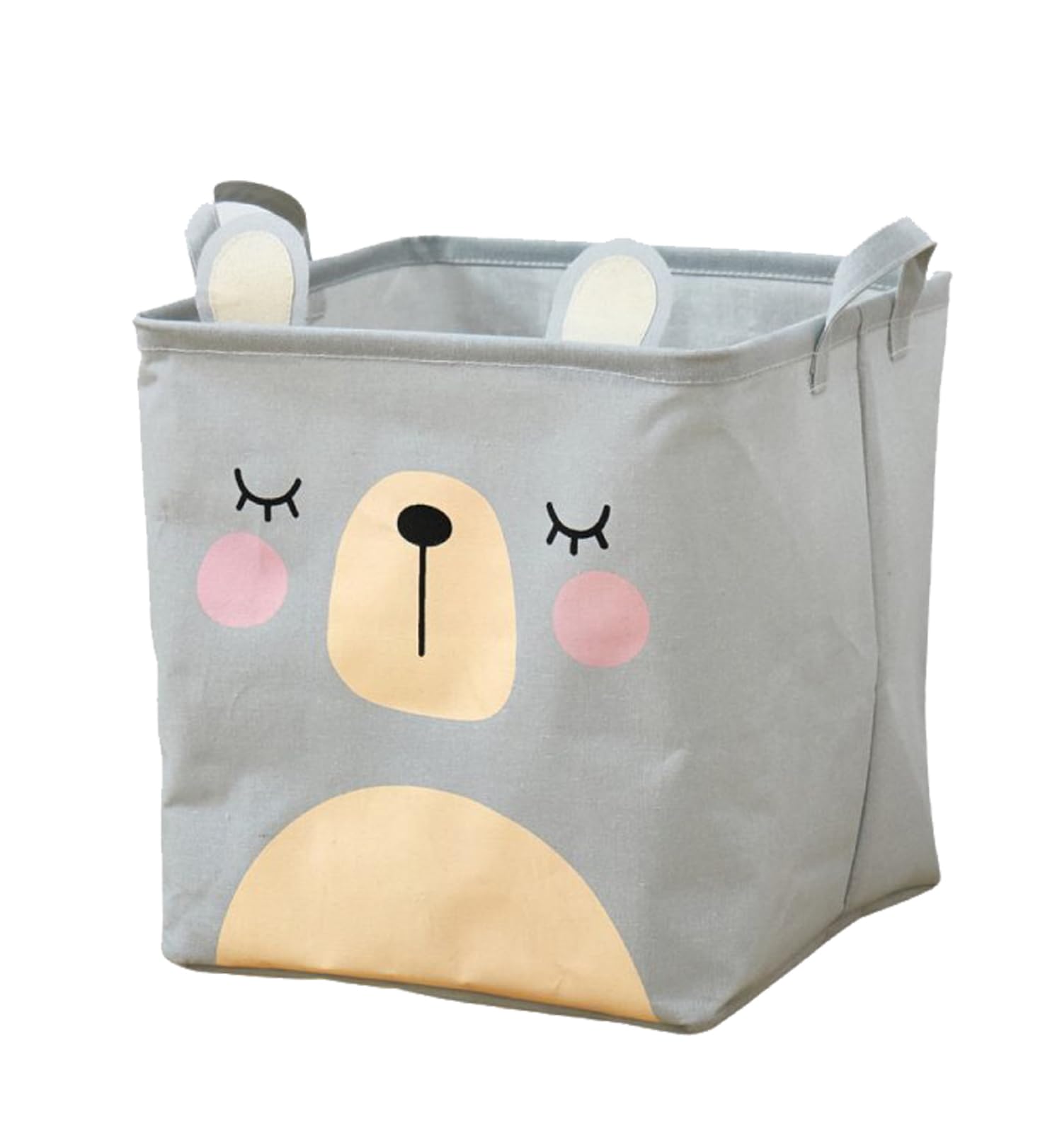 House Of Quirk Cotton Linen Collapsible Square Storage Baskets Cute Kids Toys Storage Organiser For Laundry Basket Organizer Hom