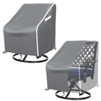 Startwo Outdoor Swivel Chair Cover 2 Pack, Waterproof Outdoor Chair Covers, 30'Wx34'Dx38.5'H Rip-Resistant Patio Swivel Chair Covers, Patio Lawn Chair Cover For Outdoor Furniture, Grey