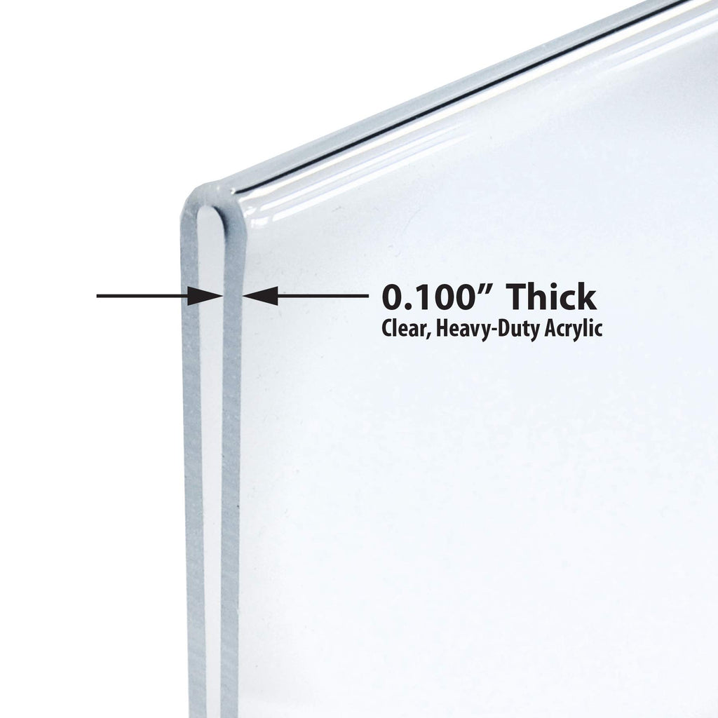 Azar 152727 Horizontal Double-Sided Stand Up Sign Holder, 10 Count Clear, 6 In W X 4 In H