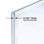 Azar 152727 Horizontal Double-Sided Stand Up Sign Holder, 10 Count Clear, 6 In W X 4 In H