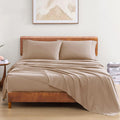 Lane Linen 100% Organic Cotton Fitted Bedsheet For Super King Size Bed  12 Deep Pocket, 1 Elastic Fitted Sheet (78X72) + 2 P