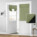 Homeideas 100% Blackout French Door Curtains, Privacy Door Curtains For Window, 30 X 40 Inch Room Darkening Blinds, Thermal Insulated Window Shades For Bedroom, 1 Panel, Sage Green