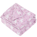 Hosukko Weighted Blanket, Microfiber 7 Lbs, Purple Alpaca Design For Kids, 41 X 60 Inches, Breathable, Glass Beads, Machine Wash