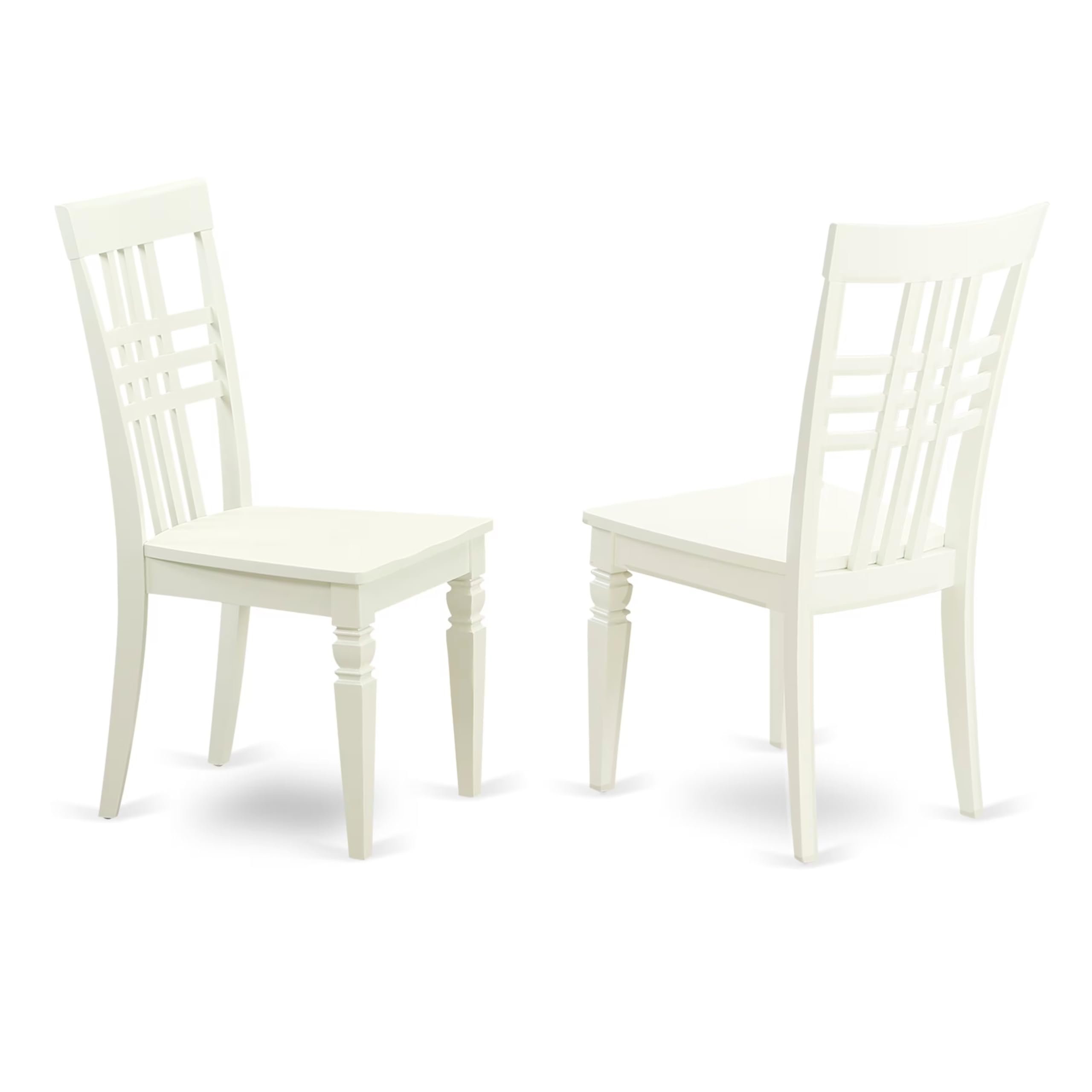 East West Furniture DOLG7-LWH-W 7 Piece Kitchen Table & Chairs Set Consist of a Rectangle Dining Room Table with Butterfly Leaf and 6 Dining Chairs, 42x78 Inch, Linen White