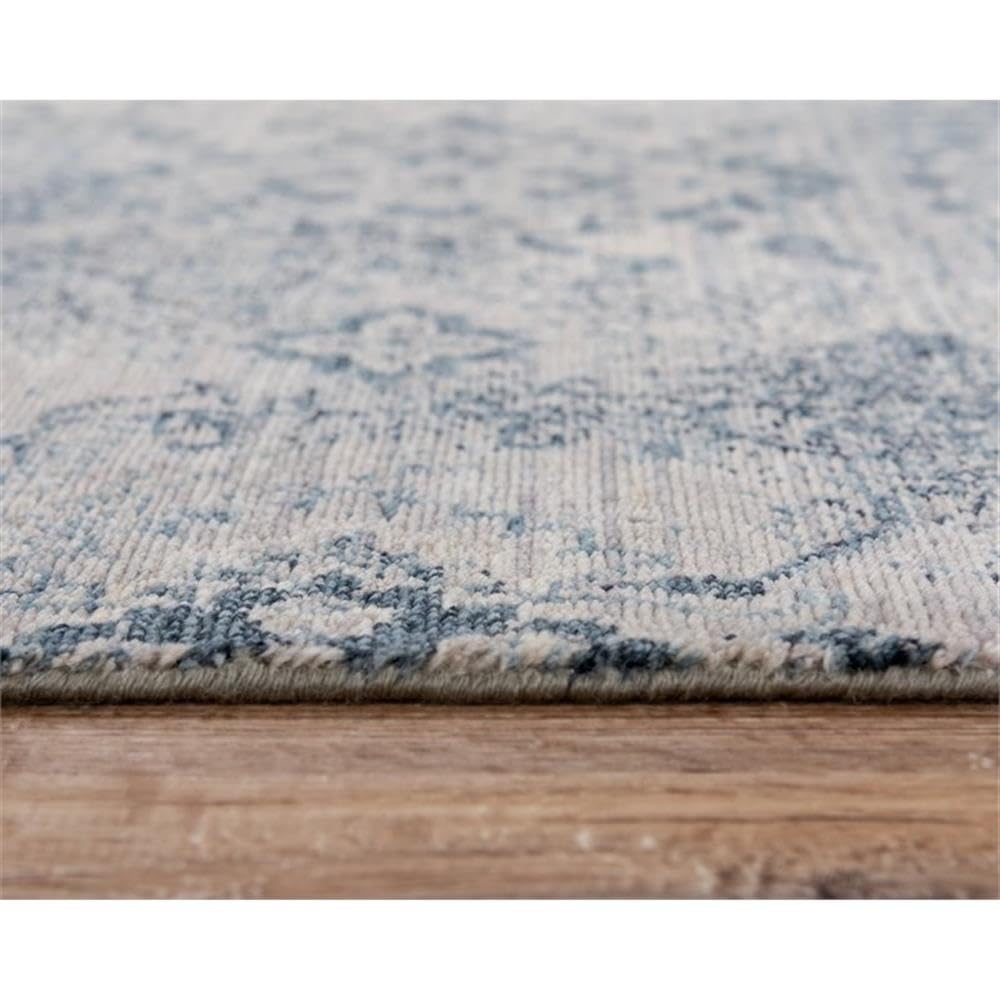 Intrepid 5' X 8' Distressed Classical Beige/Gray/Blue Hybrid Area Rug