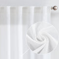 Jinchan Linen Blend White Curtains 63 Inches Length For Living Room Farmhouse Rod Pocket Back Tab Light Filtering Window Drapes For Bedroom Curtains Off White 2 Panels
