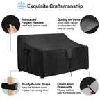 Outdoorlines Outdoor Waterproof Patio Loveseat Couch Cover - Uv Resistant Patio Sofa Furniture Covers Weatherproof Heavy Duty Glider Covers For Outdoor Furniture, 58Wx32.5Dx31H Inches, Black