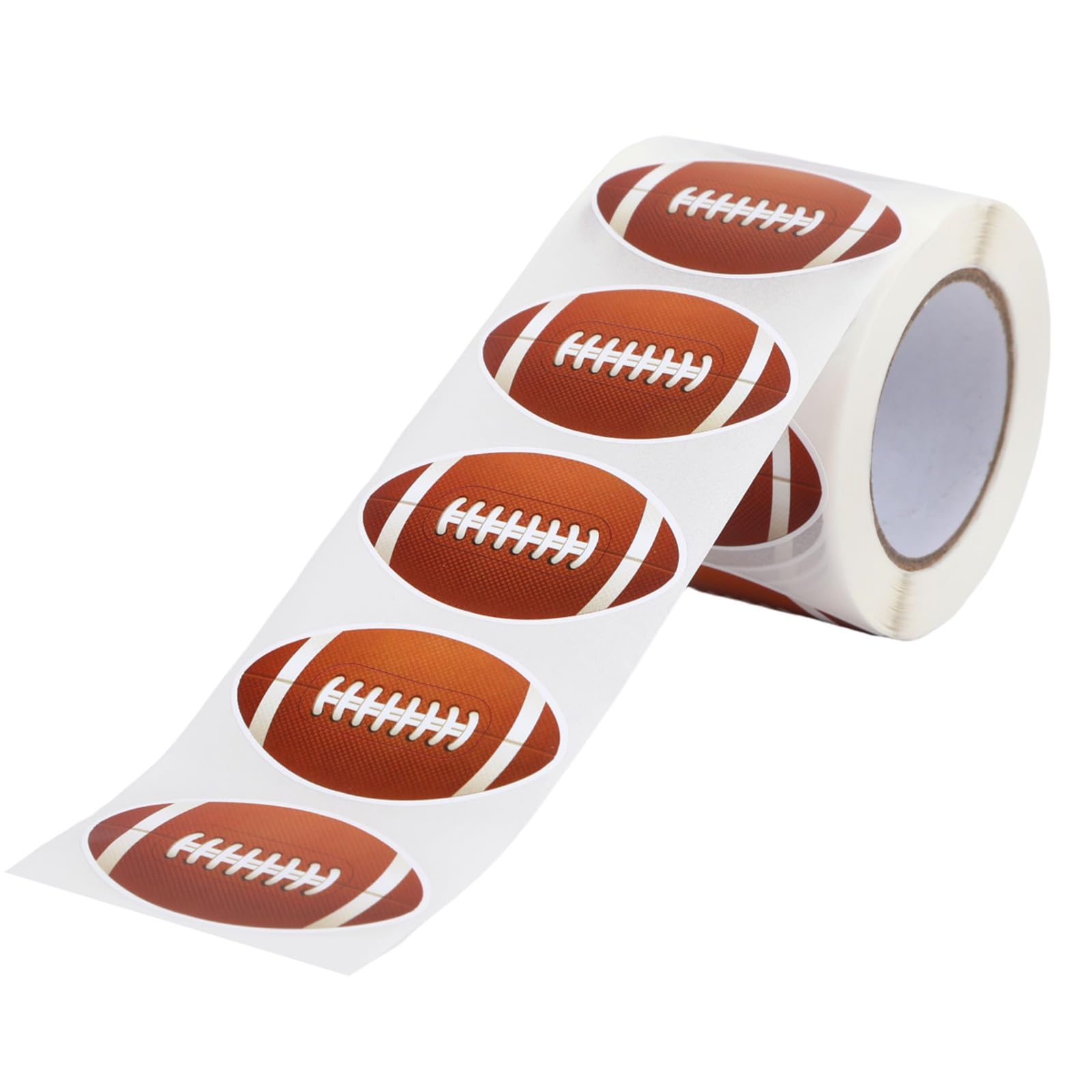 Sannix 500Pcs Football Stickers Roll Self-Adhesive Sports Ball Label Sticker Decal Sports Stickers For Scrapbooking Game Day Spo