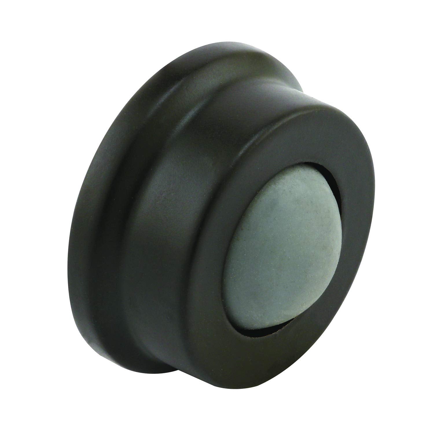 Prime-Line J 4648 1 In., Cast Brass, Bronze, Wall Stop With Convex Bumper (Single Pack)