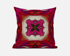 HomeRoots 18â€ Hot Pink Geo Tribal Suede Throw Pillow