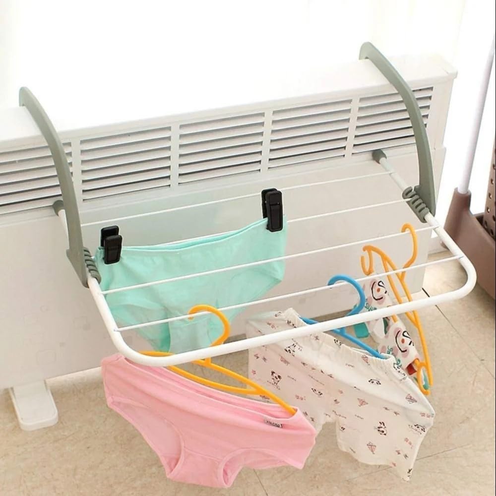Cyrox Clothes Dryer Stand Indoor/Outdoor ClothesTowel Drying Rack Foldable Door Cloth Hanger Clothes, Towel/Socks and Plant Hol