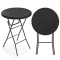 Real Relax 32 in Plastic Folding Round Table Bar Height, HDPE Matrial and 350LB Weight Capacity,High Top Table for Outdoor Party