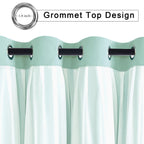 Hiasan Blackout Curtains With Sheer Overlay, Mix & Match Double Layer Thermal Insulated Room Darkening Curtains For Bedroom, Liv