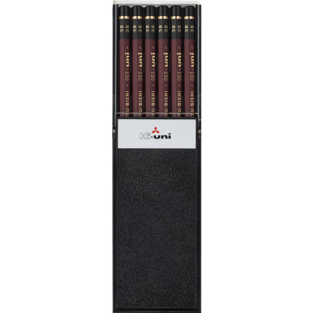 Uni Wooden Pencil, 3B, Box Of 12 (Hu3B)